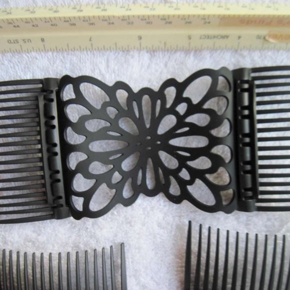 Scunci Comfy Comb Plastic Silicone Updo Stretch Style Hair Clip Black Blue Pink - Picture 15 of 16